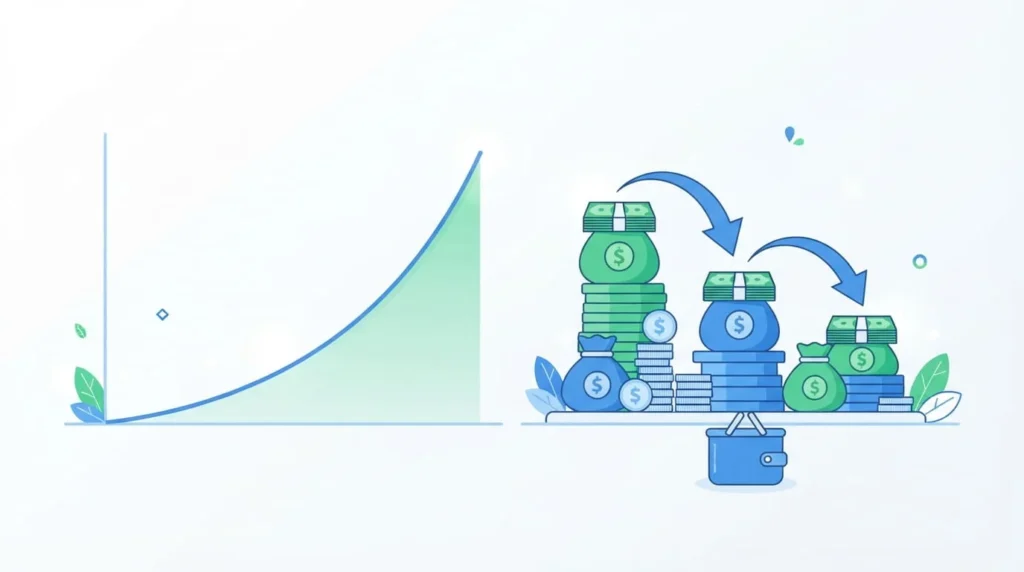 The Simple Path to Wealth: Full Book Review 3 Illustration showing the path from saving and investing to achieving financial independence