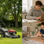 Teens working on different small business ideas for teens including