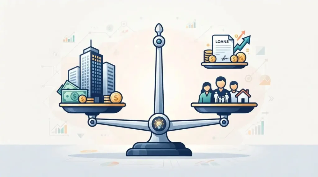 Visual breakdown of the accounting equation assets equal liabilities plus equity, a core principle of double-entry accounting