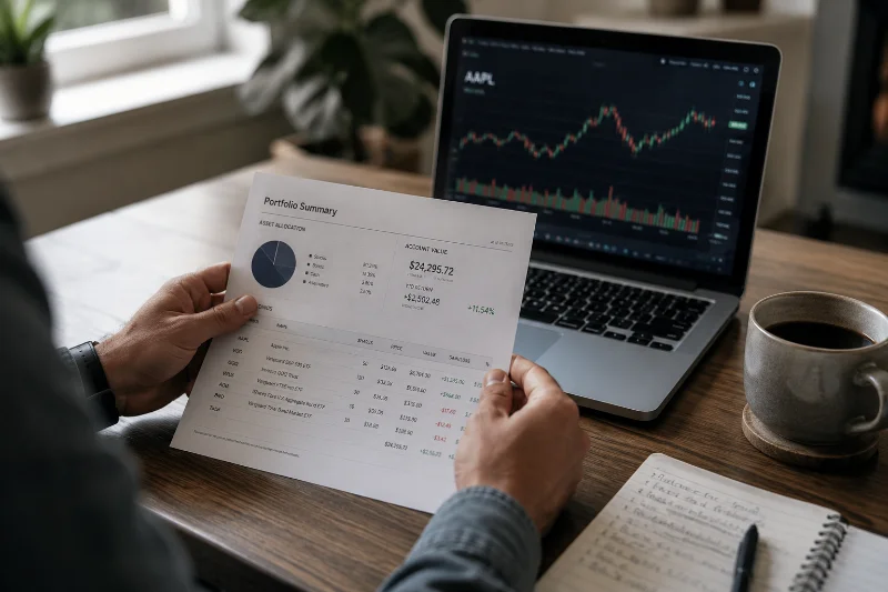 How Much Does Elon Musk Make a Second? (2026) 2 Reviewing a stock portfolio statement, related to how much money Elon Musk makes a second from equity