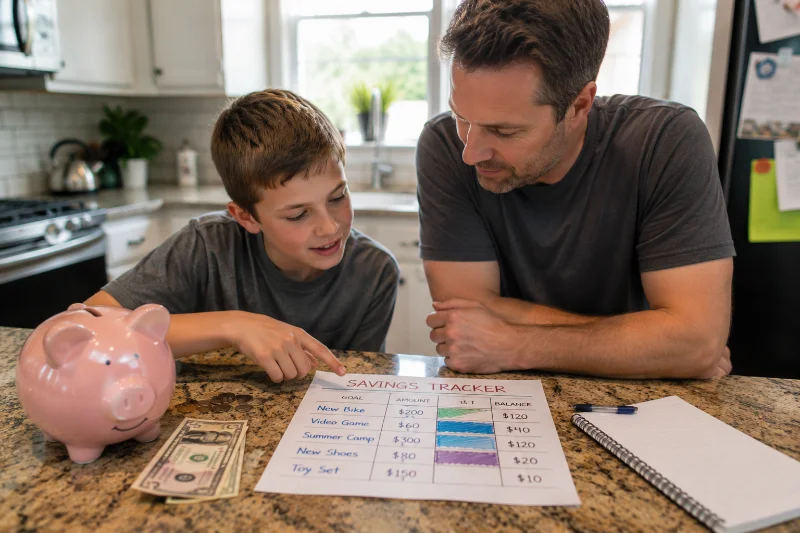 How to Make Money as a Kid: 15 Ideas That Work 4 parent helping a kid manage money earned as a kid