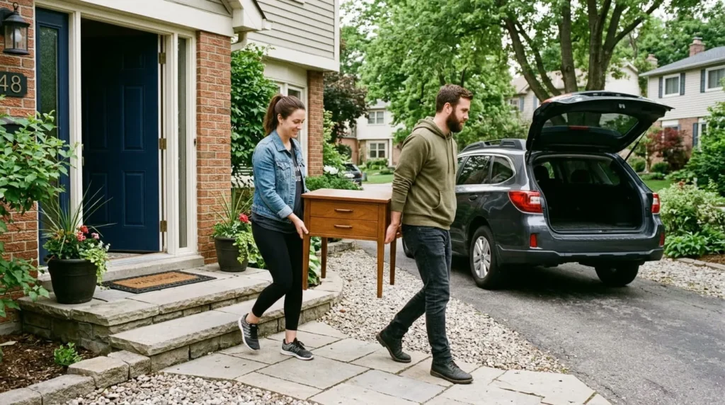 local furniture pickup after a sale, a common answer to where to sell used items