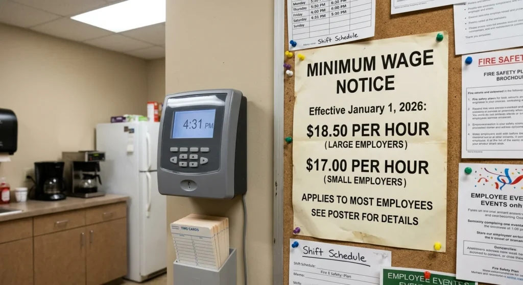 minimum wage notice affecting the lowest paying jobs in the USA