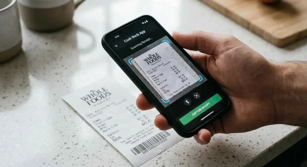 Upside app receipt upload feature