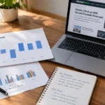 GNP vs GDP economic data on a researcher's desk