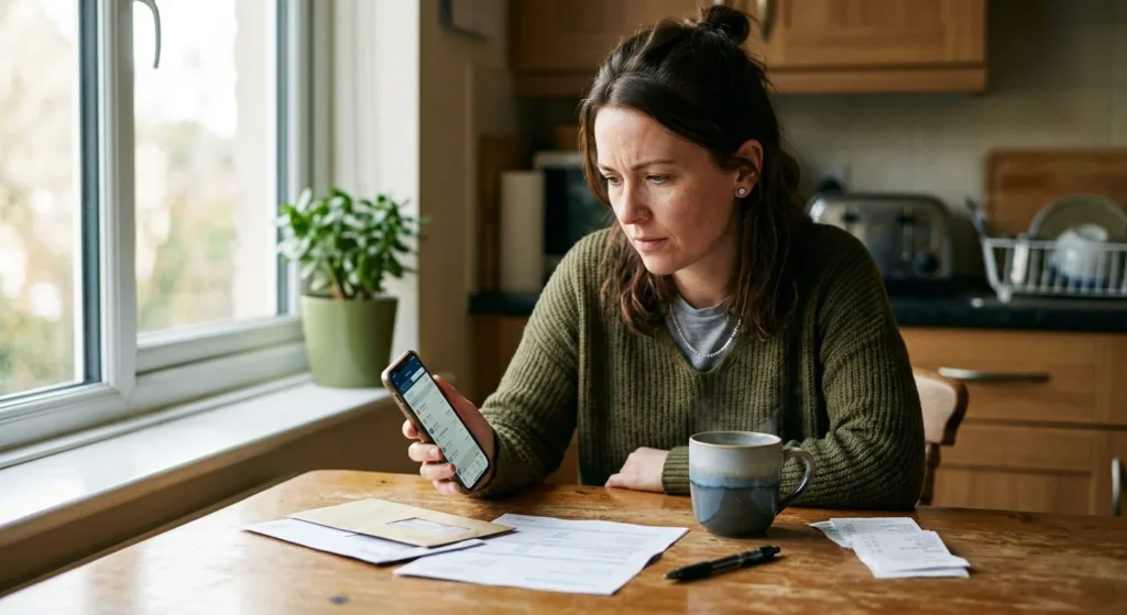 How Does Overdraft Work? Fees and How to Avoid Them 1 Woman checking her bank balance on her phone to understand how does overdraft work