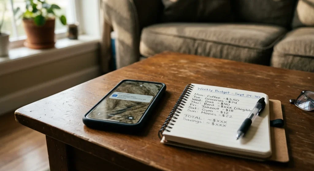 How Does Overdraft Work? Fees and How to Avoid Them 4 Low balance alert on a phone, a simple way to avoid the costs of how does overdraft work